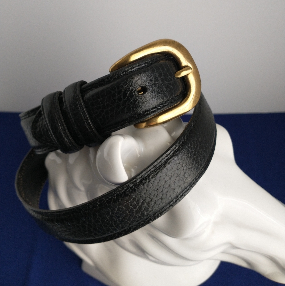 Leather Belt size 34 Brass Buckle